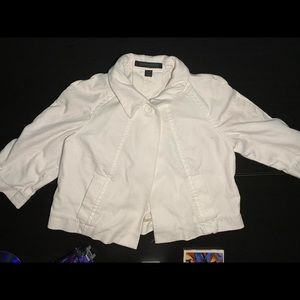 White Cropped Jacket Express Design Studio